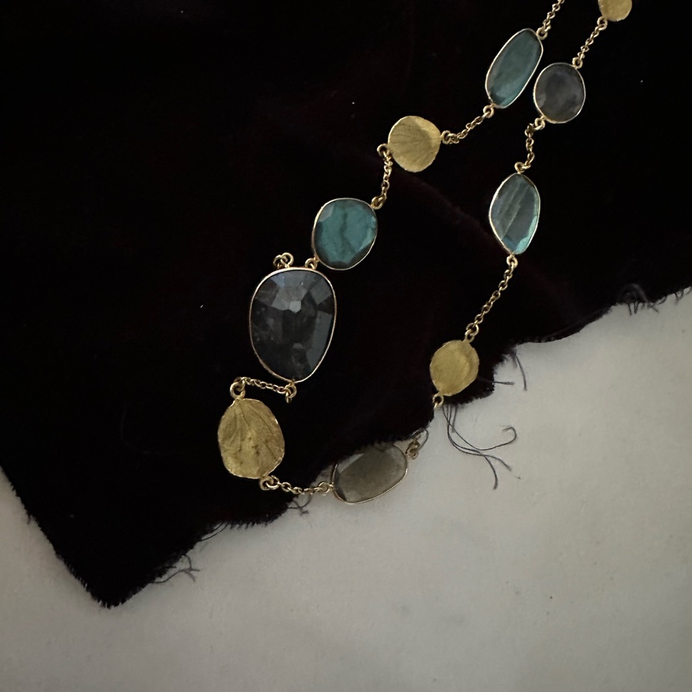 Barbara Heinrich new 18kt gold and labradorite necklace - Picture 7 of 11